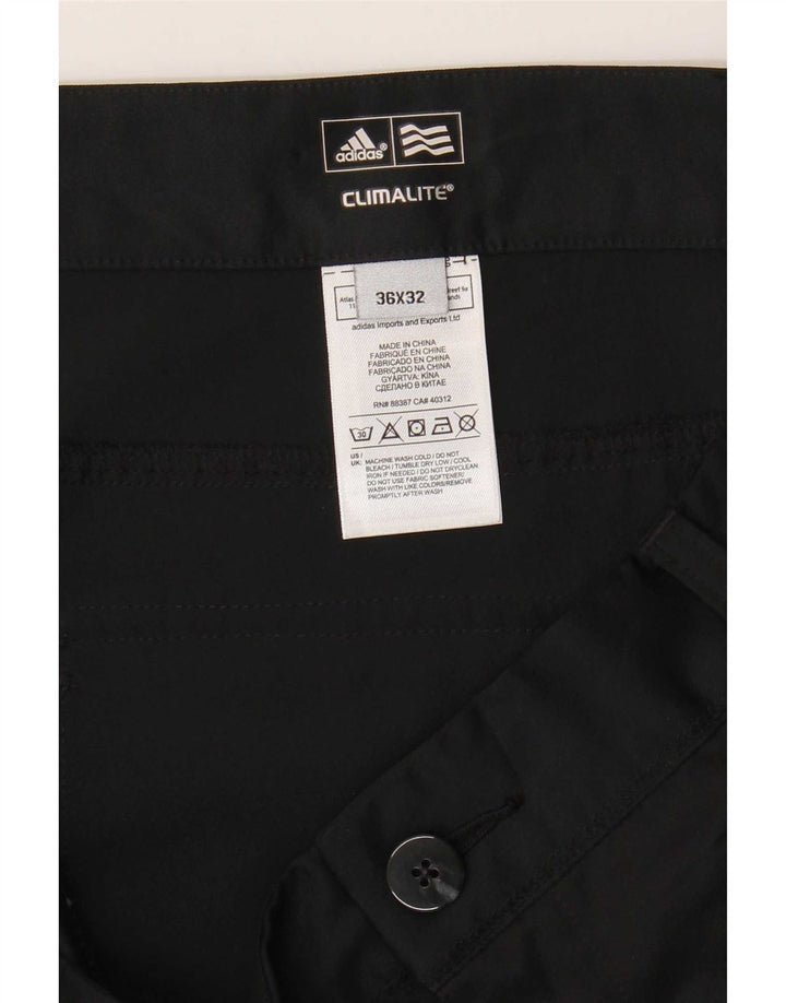 Adidas Herre Climalite Straight Chino Bukser W36 L32 Sort Polyester