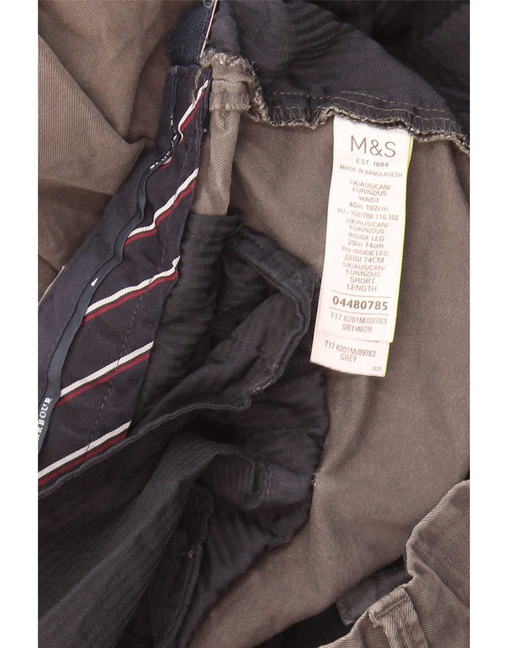 Marks & Spencer Herre Blue Harbor Lige Chinobukser W40 L29 Grå