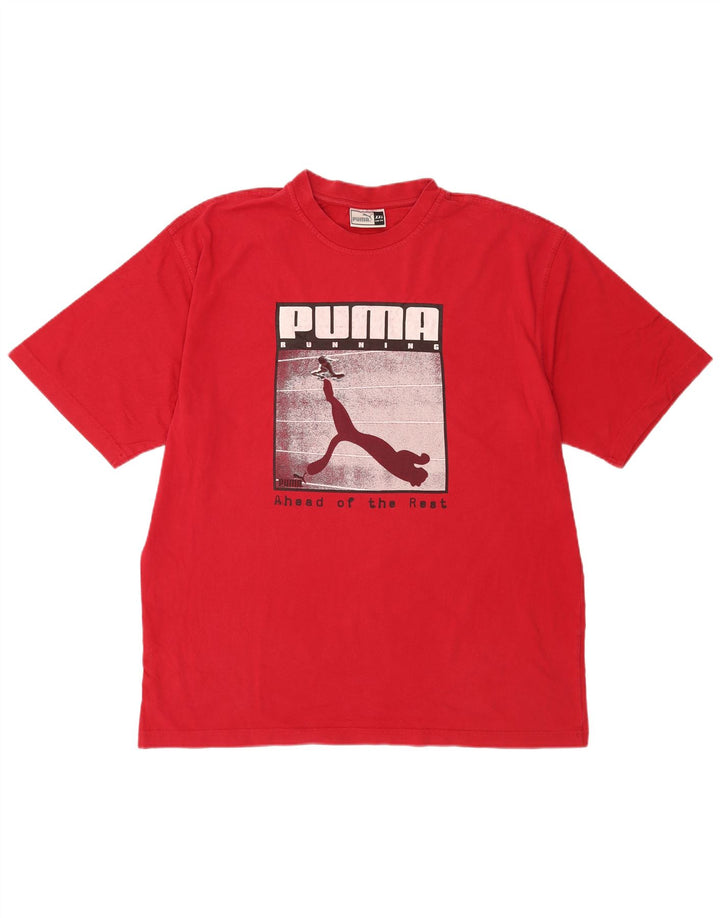 Puma Herre Grafisk T-Shirt Top 2XL Rød