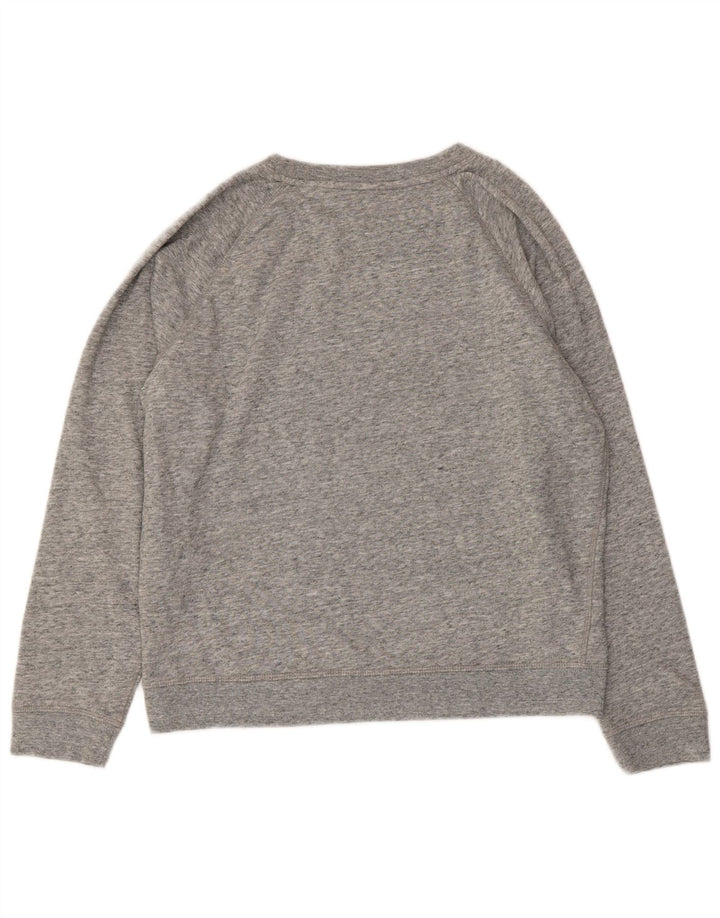 Levi's Dame grafisk sweatshirt Jumper UK 16 Stor grå flækket bomuld