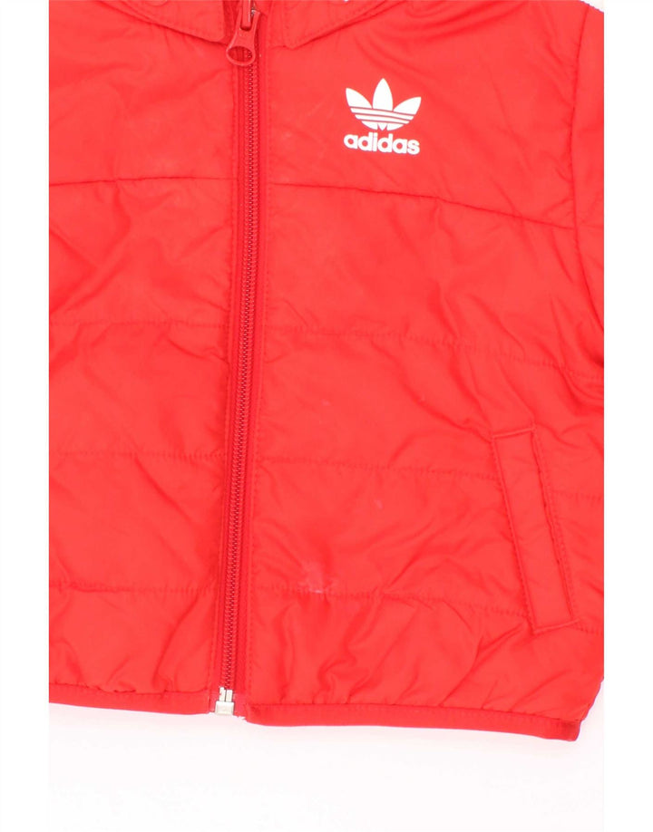 Adidas Baby Boys Polstret hættejakke 3-6 måneder rød polyester