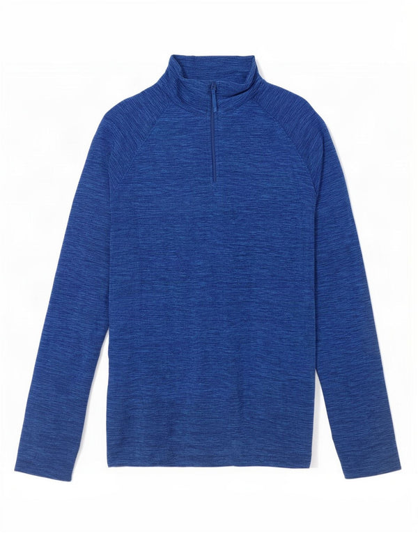 Mountain Warehouse Herre lynlås hals Fleece Jumper Medium Blue Flecked