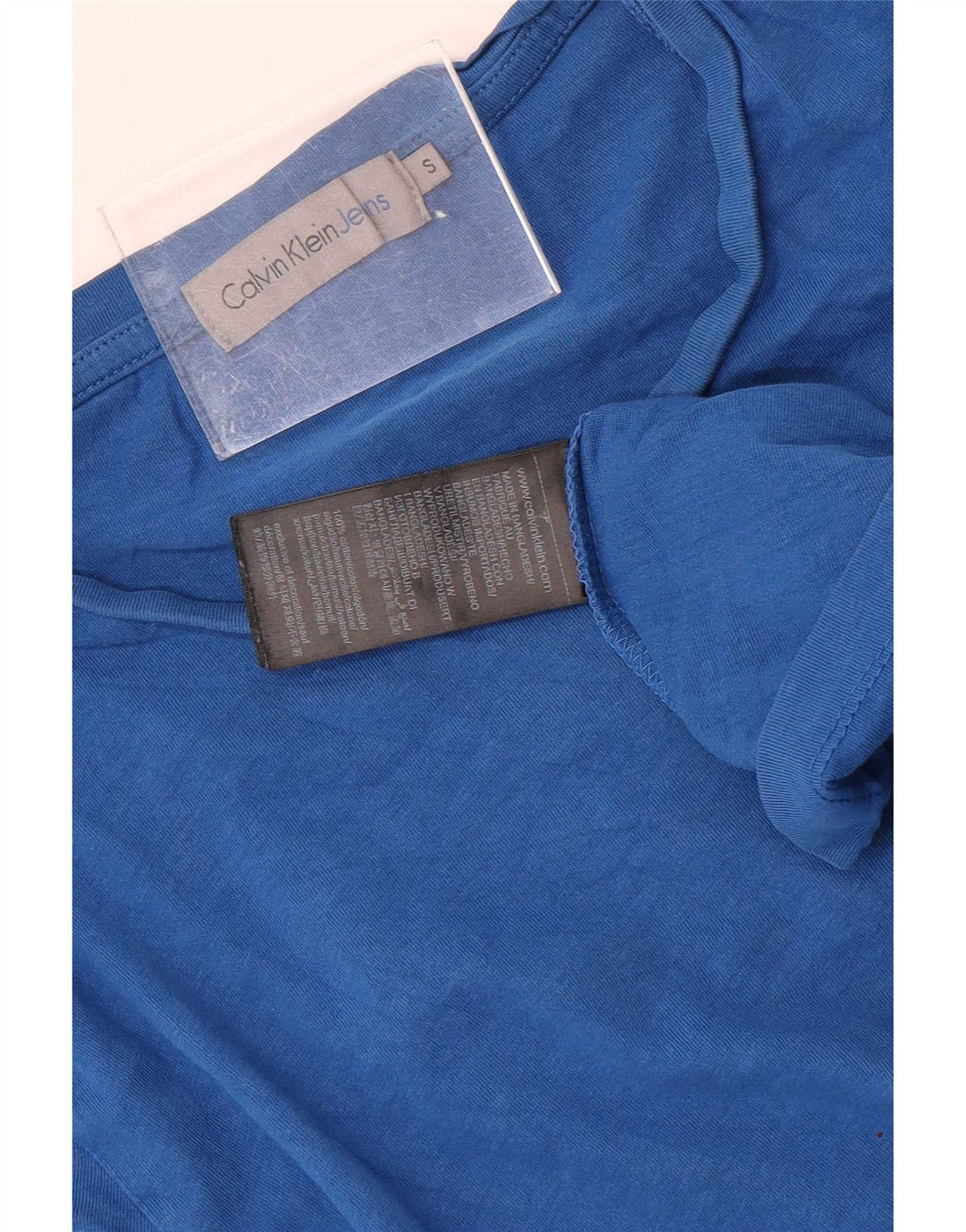 Calvin Klein Jeans Herre T-shirt Top Lille Blå Bomuld
