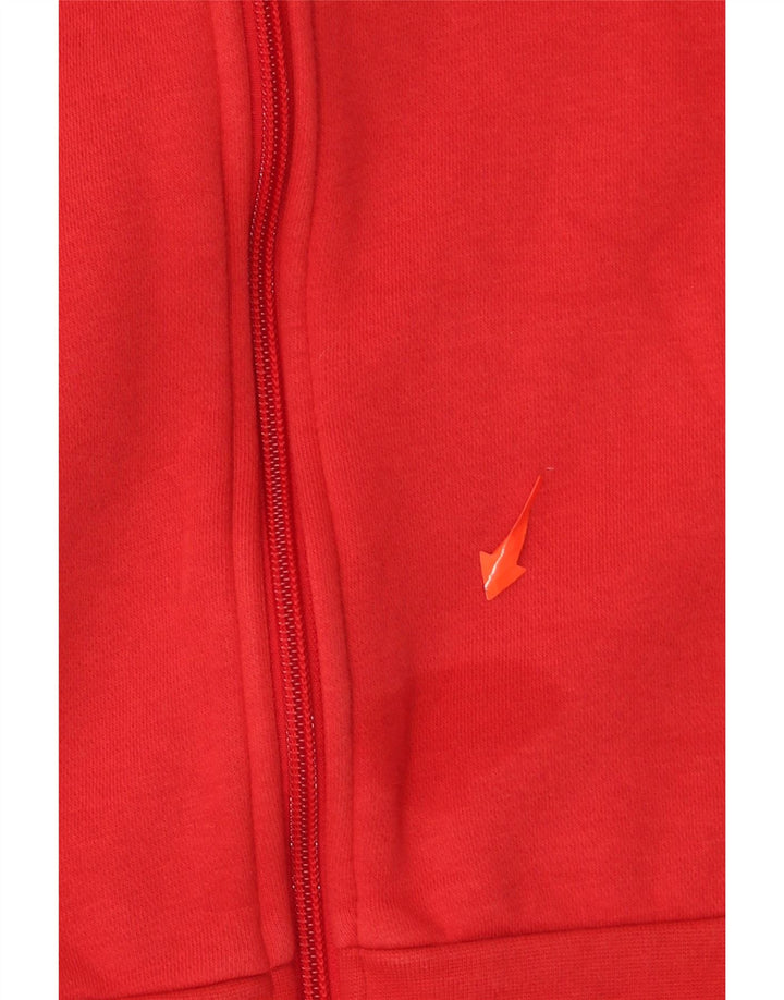 ADIDAS Mens Zip Hoodie Sweater 2XL Red Polyester