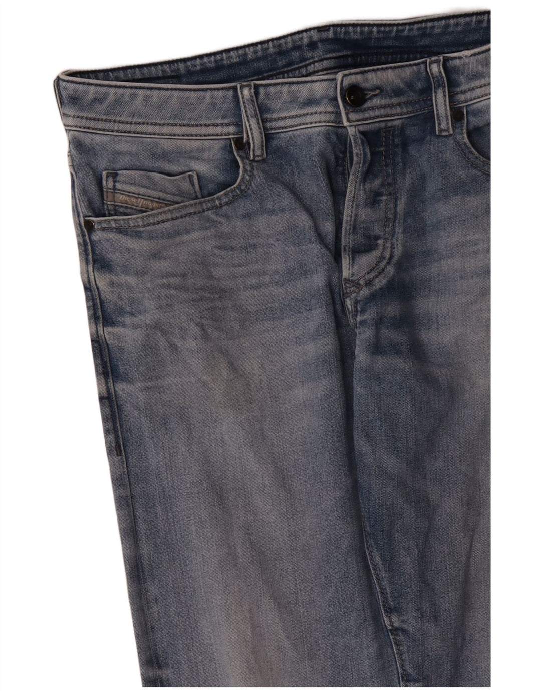 Diesel Straight Jeans til mænd W34 L30 Blå Bomuld