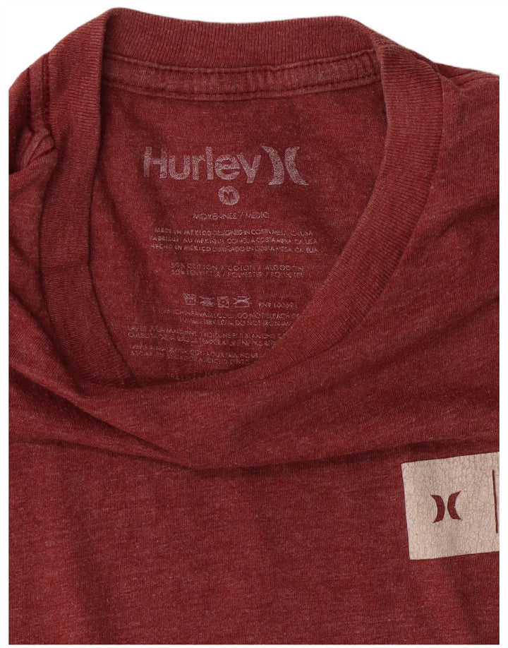 Hurley Herre T-shirt Medium Bourgogne bomuld