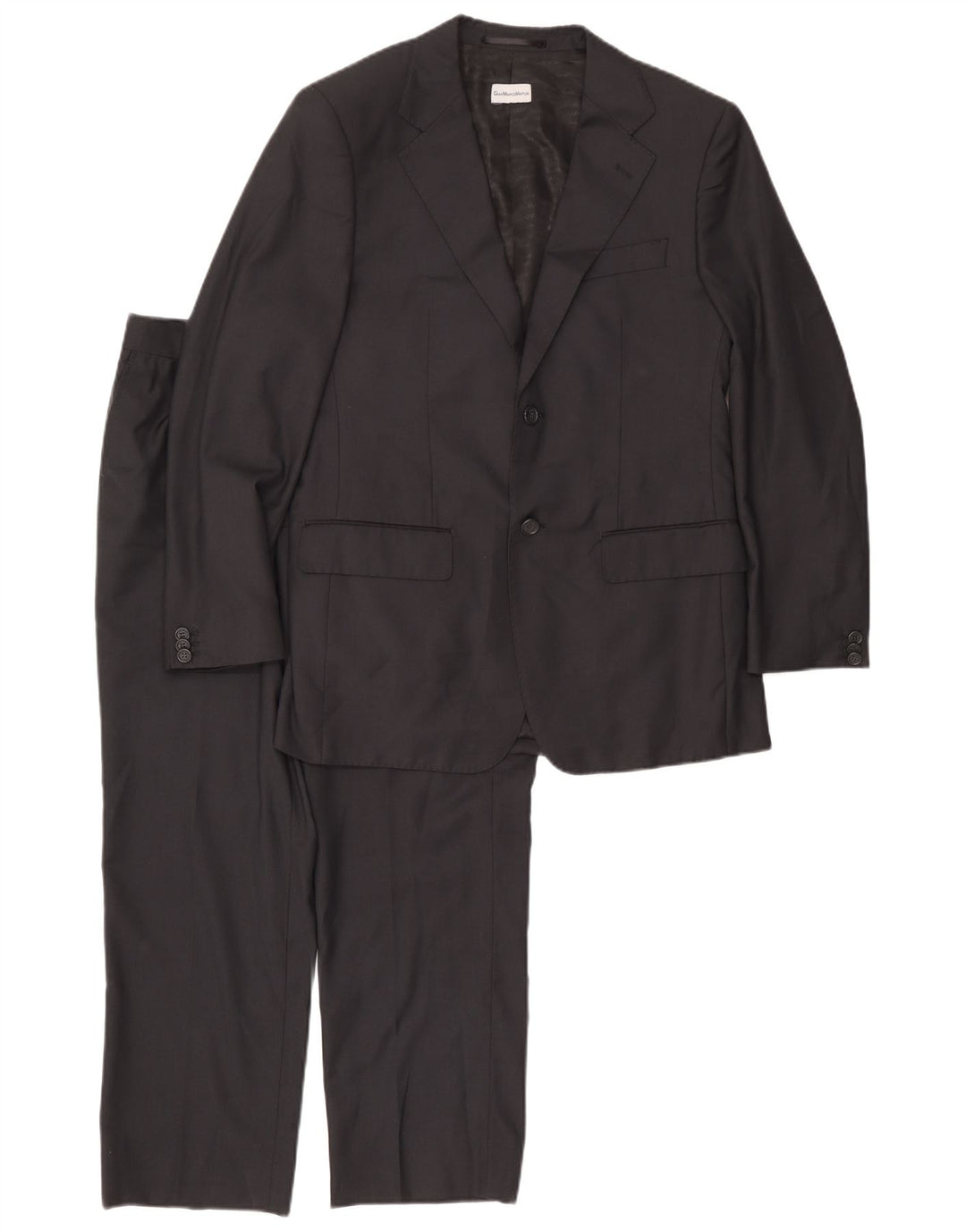 Gian Marco Venturi Herre 2-knap 2-delt jakkesæt IT 48 Medium W32 L26 Grå