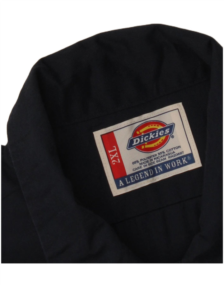 DICKIES Kortærmet herreskjorte 2XL marineblå polyester