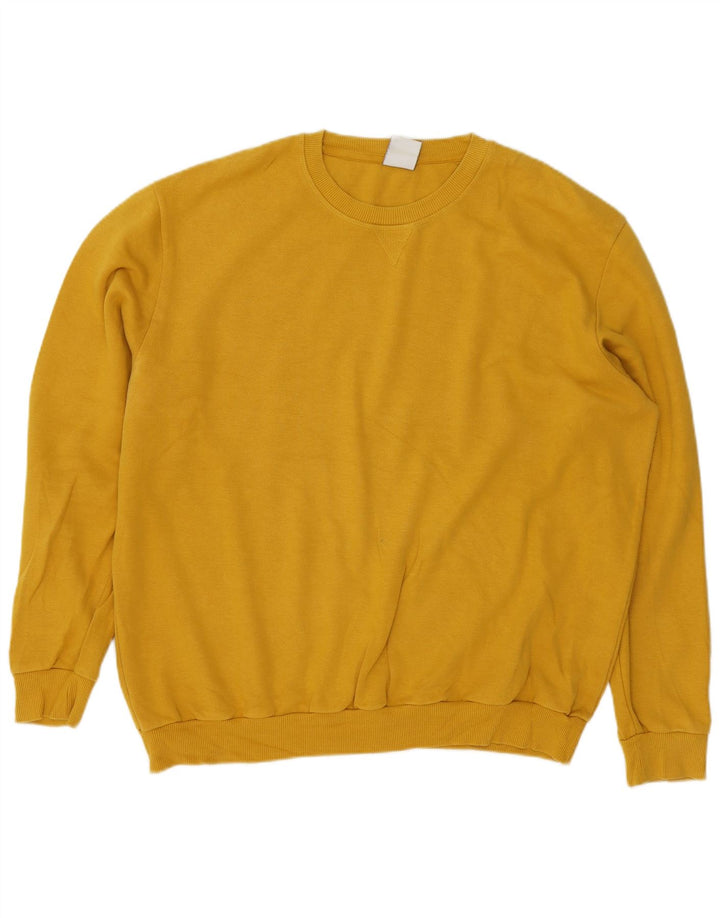 Zara Herre Sweatshirt Jumper 2XL Gul Bomuld