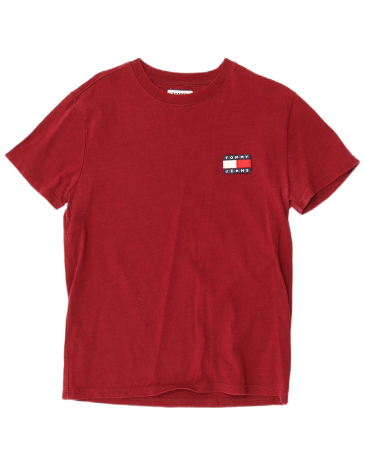 Tommy Hilfiger Herre T-shirt Top Lille rødbrun bomuld