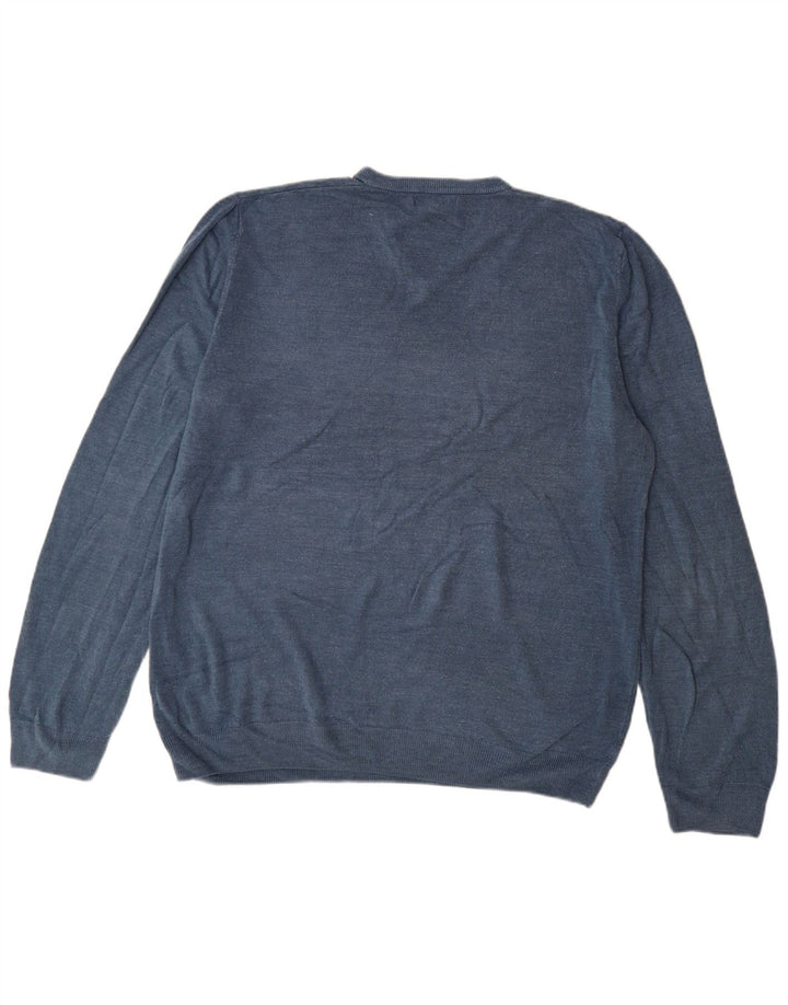 Marks & Spencer Herre V-hals sweater 3XL Blå Akryl