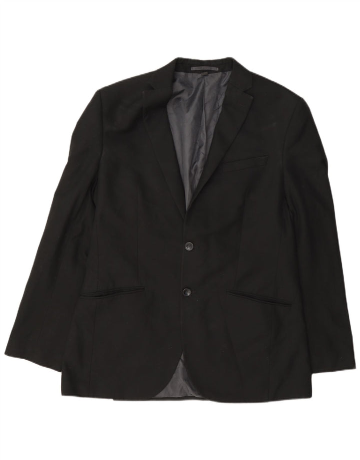 Marks & Spencer Herre 2-knaps blazerjakke UK 40 Medium Sort Polyester