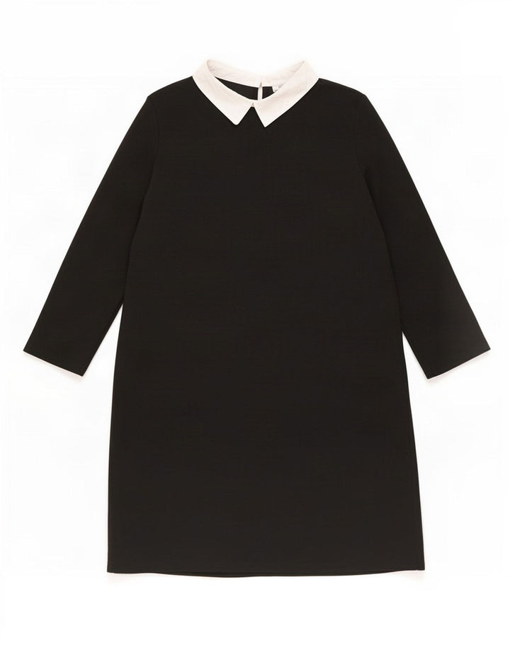 Zara Dame 3/4-ærmet Shift Dress UK 12 Medium Black Colourblock