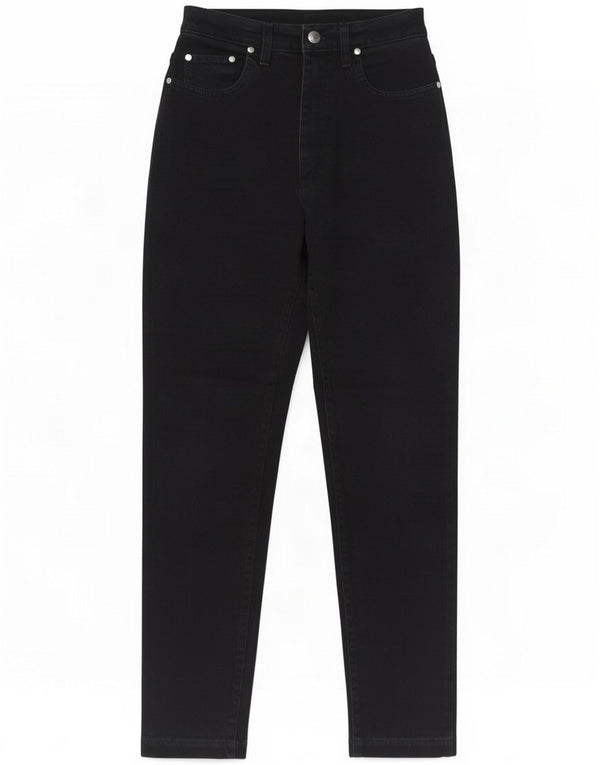 Roberta Puccini Dame Højtaljede Slim Jeans IT 44 Medium W24 L29 Sort