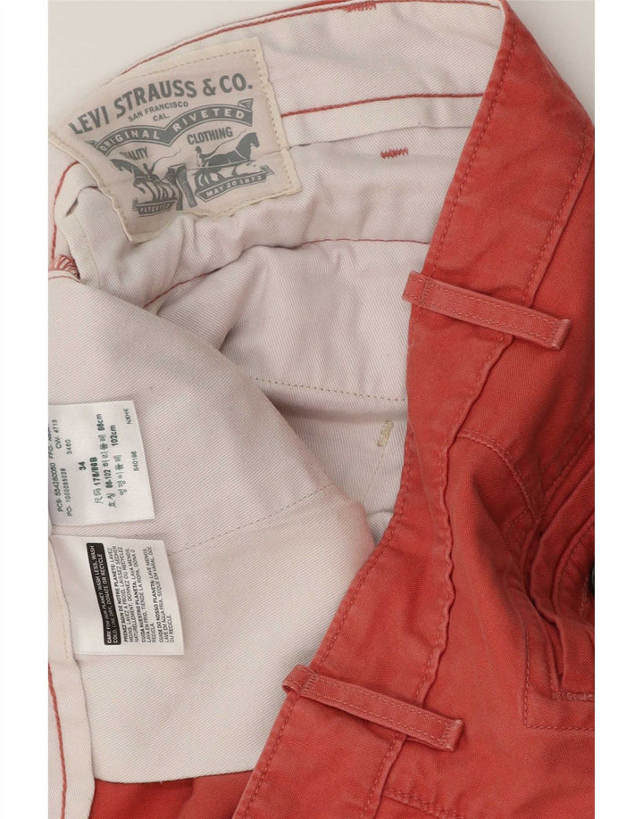 Levi's Chino Shorts til mænd W34 Large Pink Bomuld