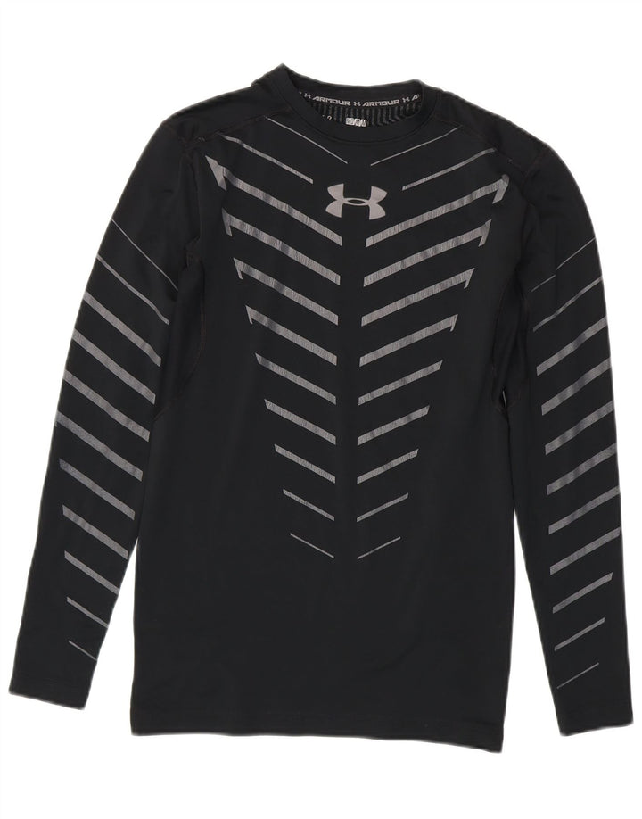 Under Armour Herre Top Langærmet Medium Sort Stribet