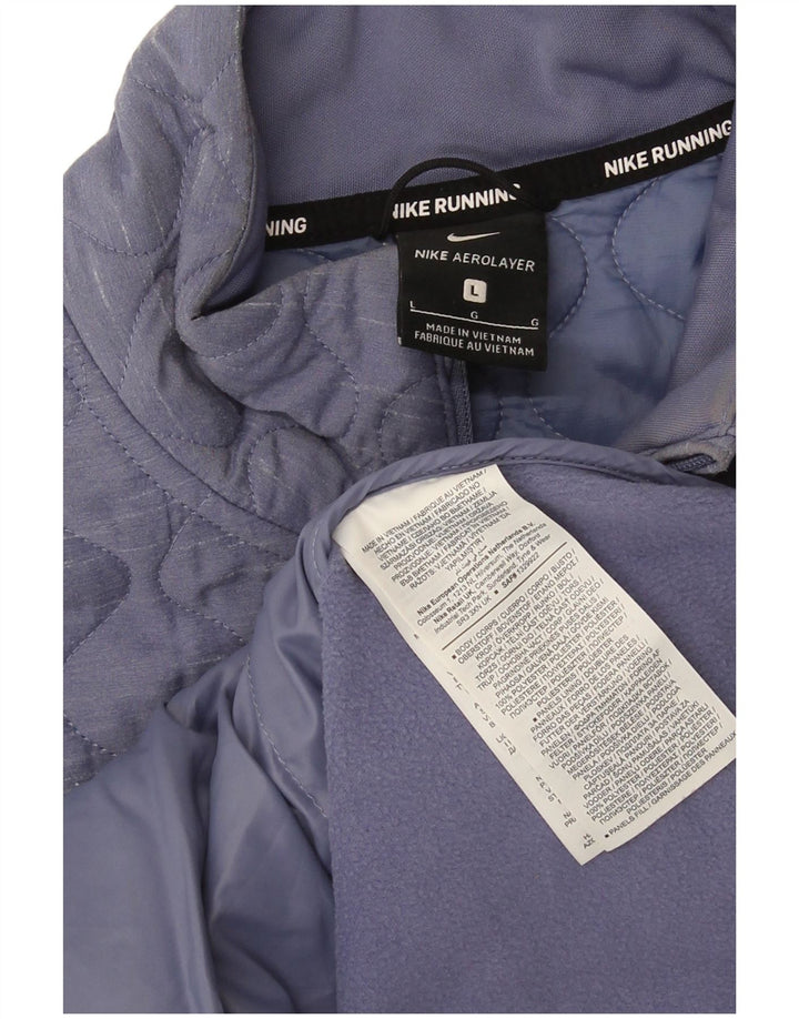 Nike Womens Running Quiltet Gilet UK 16 Large Purple Polyester