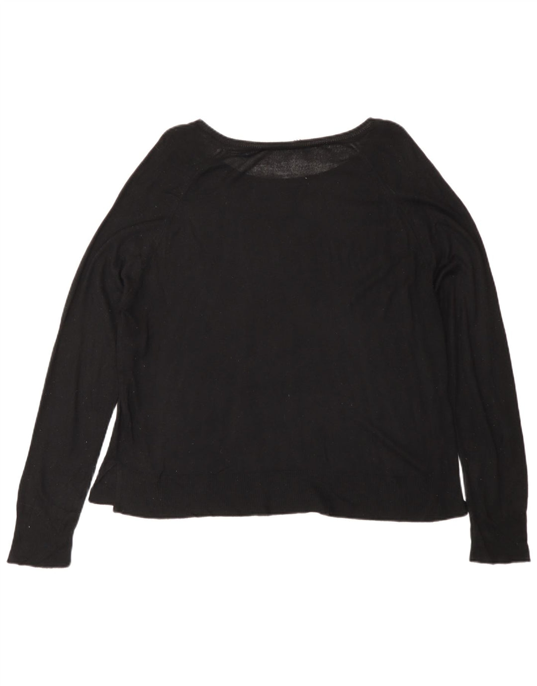 Zara Dame Boat Neck Jumper Sweater UK 14 Medium Black