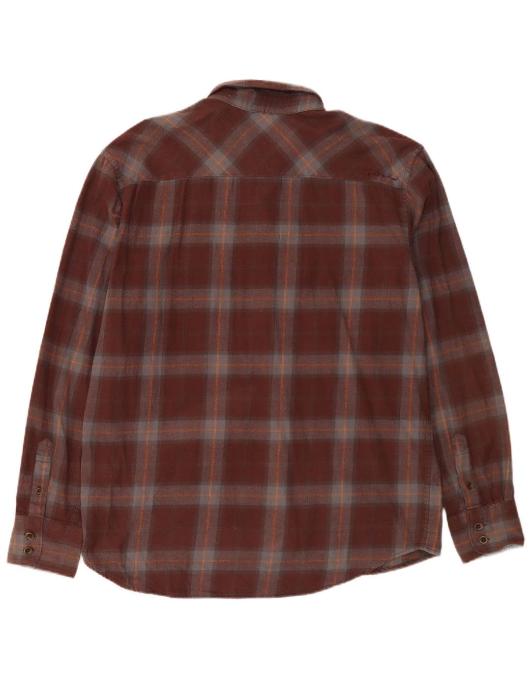 Quiksilver herre flannel skjorte stor brun ternet bomuld