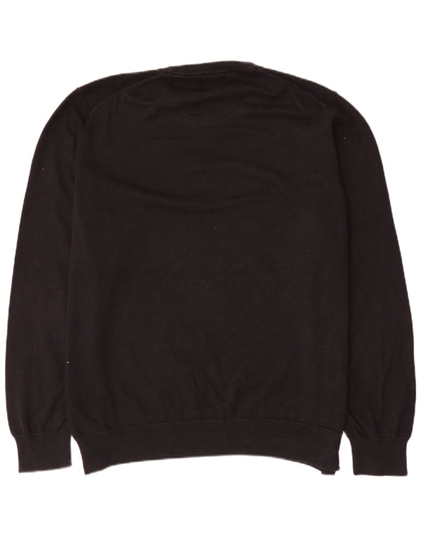 Marks & Spencer Mens Crew Neck Jumper Sweater 3XL Black Cotton