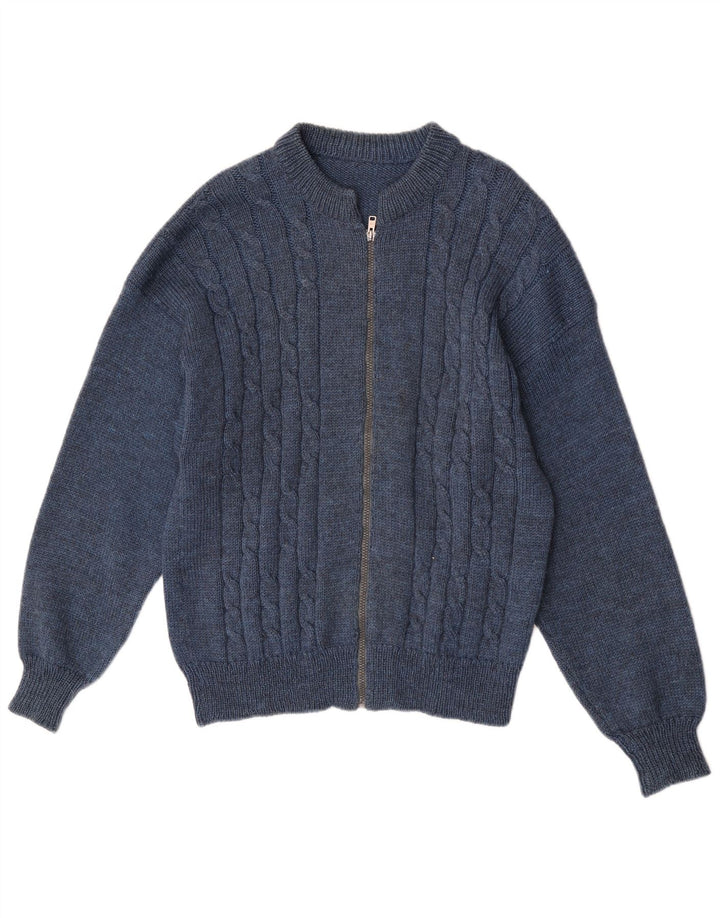Vintage dame cardigan sweater UK 16 Large Navy Blue