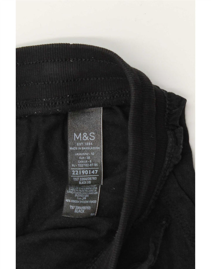 Marks & Spencer Chino Shorts til kvinder UK 10 Small W32 Black Linen