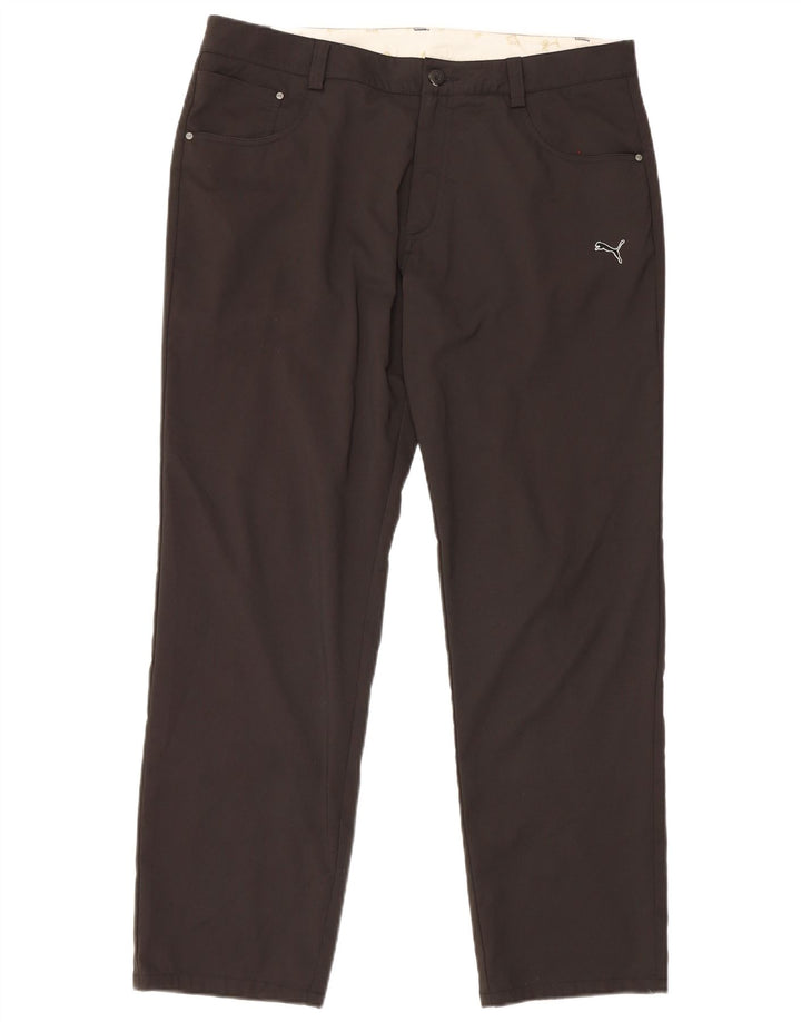Puma Straight Casual Bukser til mænd W36 L32 Sort Polyester