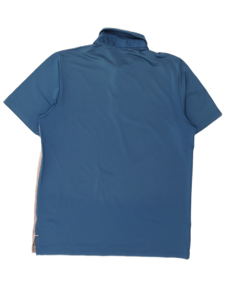 Adidas Polo Shirt til mænd Large Grå Colourblock Polyester