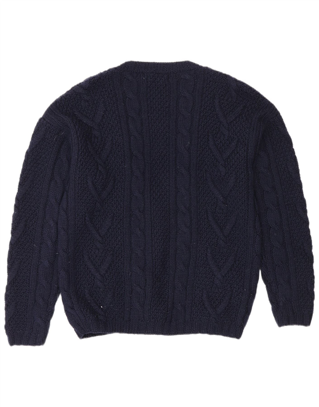 L.L.Bean Dame oversized cardigan sweater UK 10 Small Navy Blue Uld