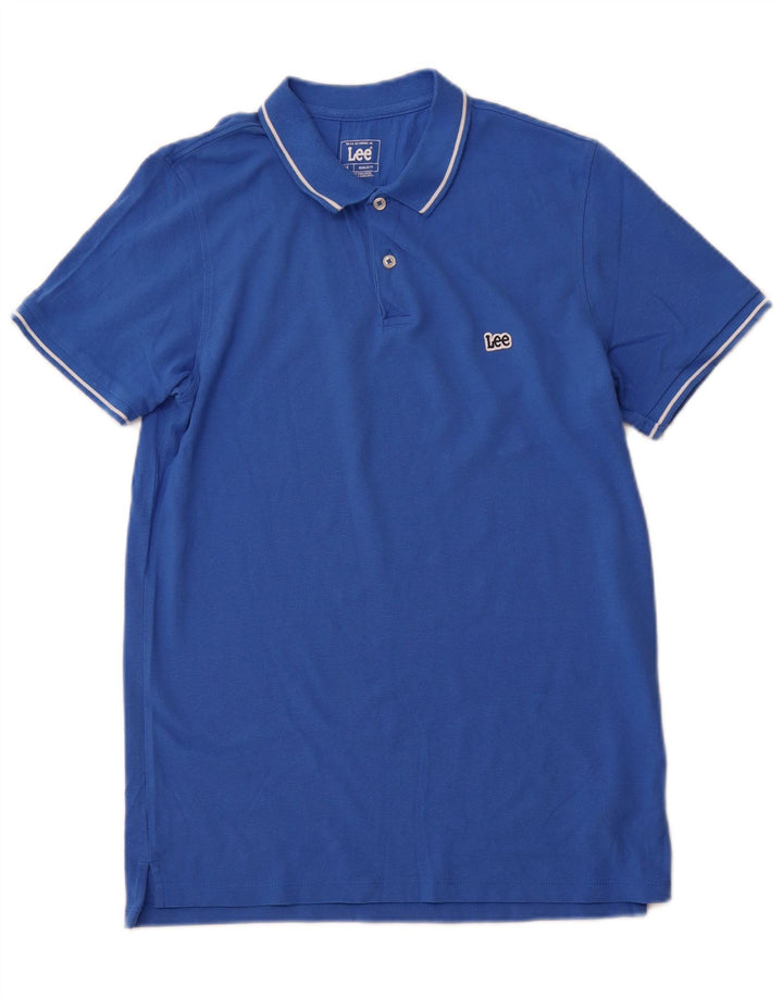 LEE Herre Regular Fit Polo Shirt Medium Blue Bomuld