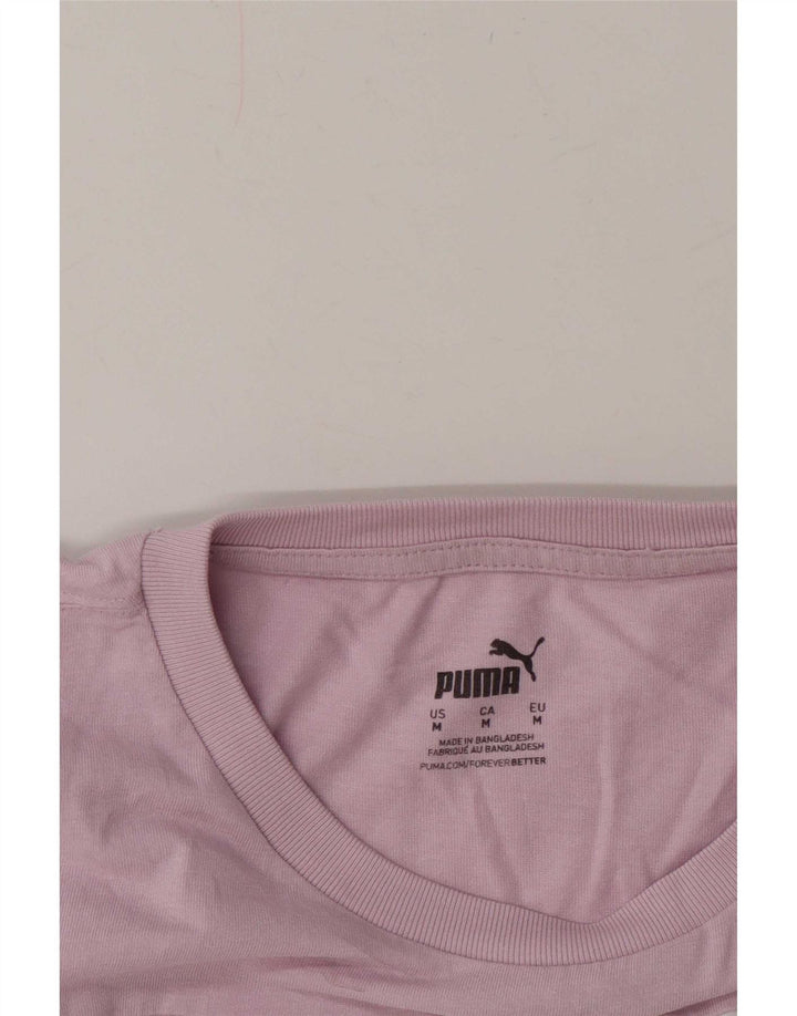 Puma T-Shirt Top UK 12 Medium Pink Colourblock