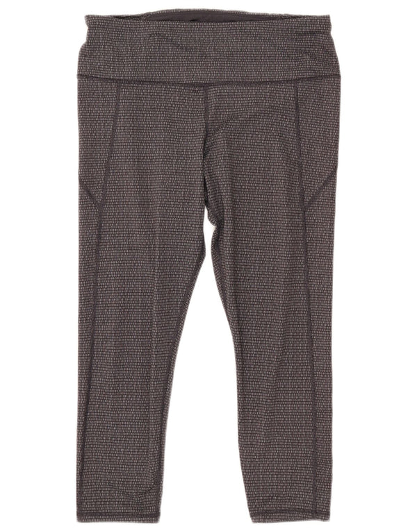 UNDER ARMOR Dame Slim Fit Crop Leggings UK 18 XL Grå Geometrisk