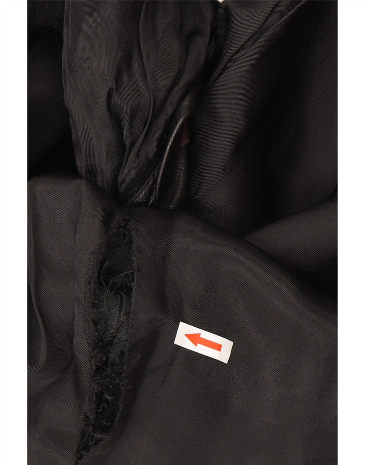 Vintage herre 4 knap læder blazerjakke UK 36 Small Black