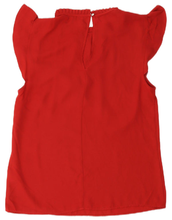 Oasis Damebluse Top UK 10 Lille Rød Polyester