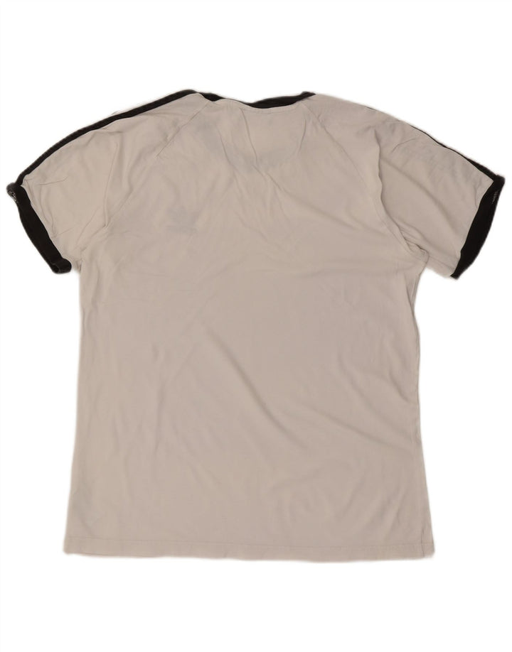 ADIDAS Herre T-Shirt Top Stor Hvid Bomuld