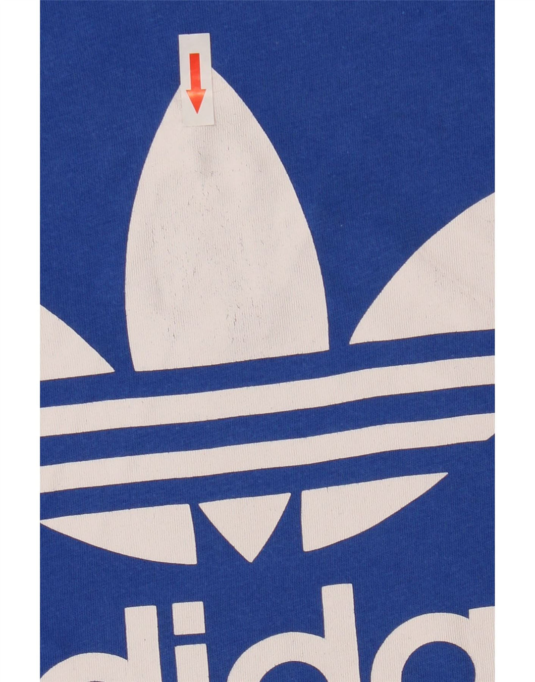 Adidas Grafisk T-shirt top mellemblå bomuld til mænd