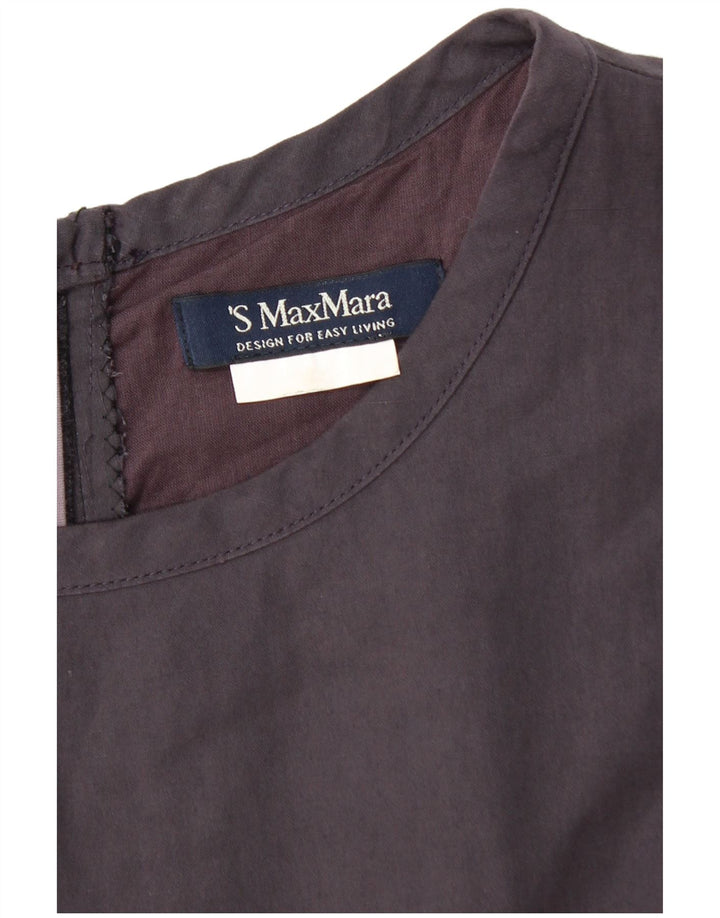Max Mara Dame Ærmeløs Skede Kjole UK 12 Medium Lilla