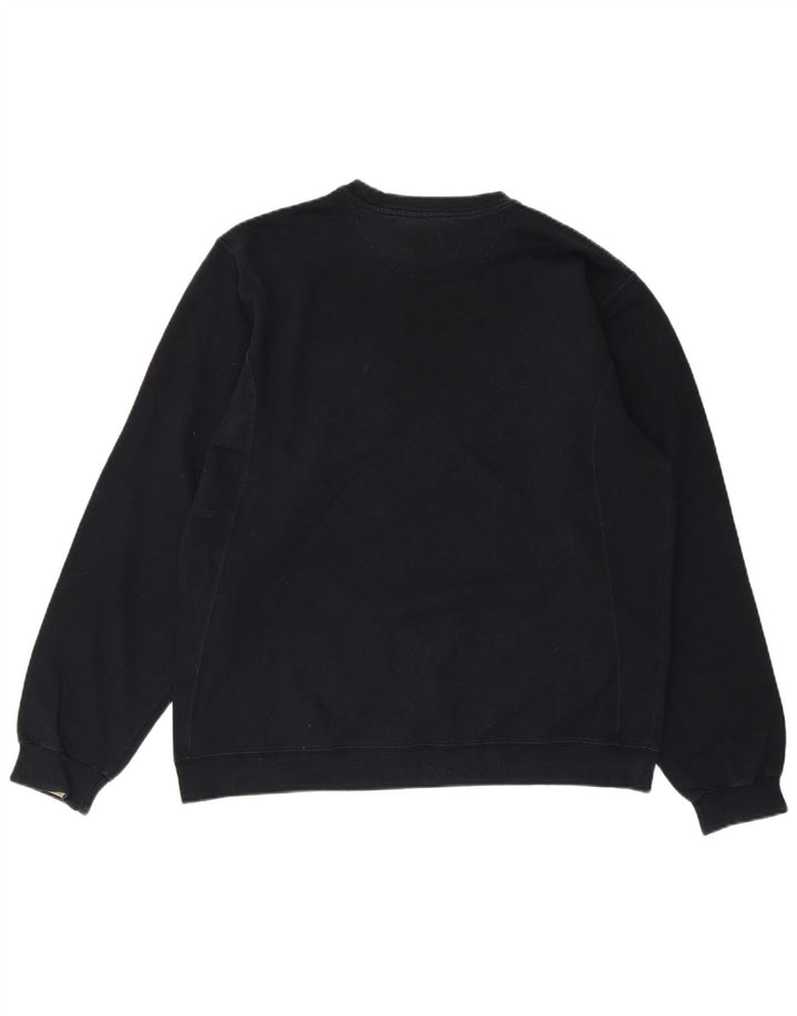 Champion Dame Grafisk Sweatshirt Jumper UK 14 Medium Sort
