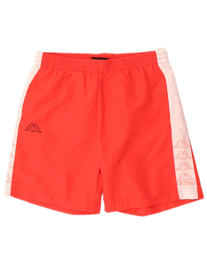 KAPPA Mens Graphic Sport Shorts Medium  Red Colourblock Polyester
