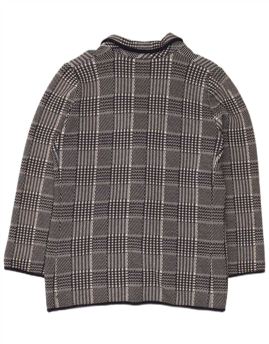 VALENTINO Dame Miss V Blazer Jacket IT 48 XL Marineblå Houndstooth