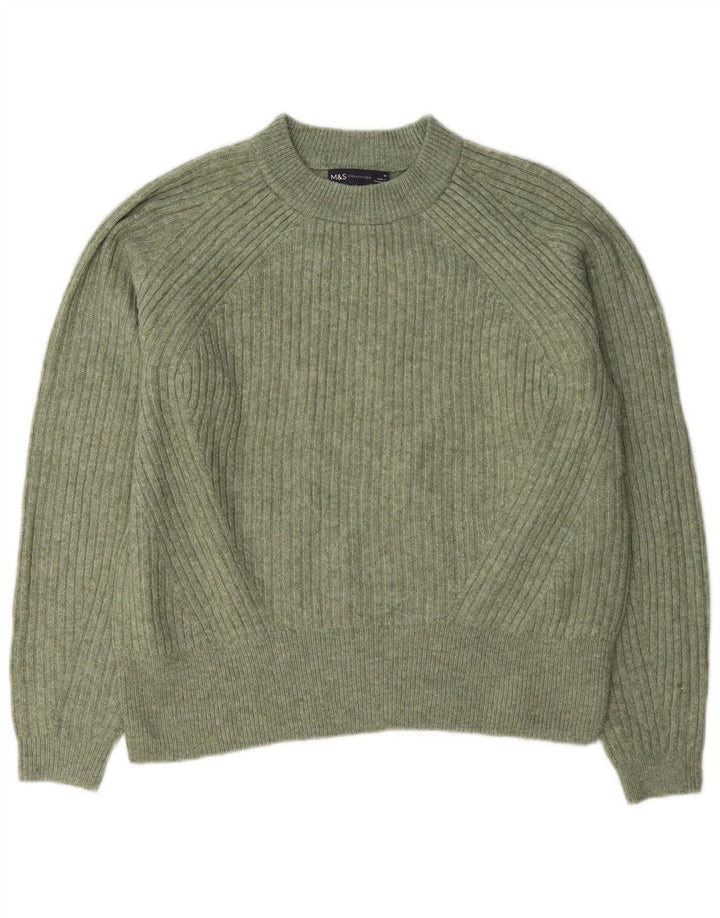 Marks & Spencer Dame sweater med rund hals DK 14 Medium Grøn