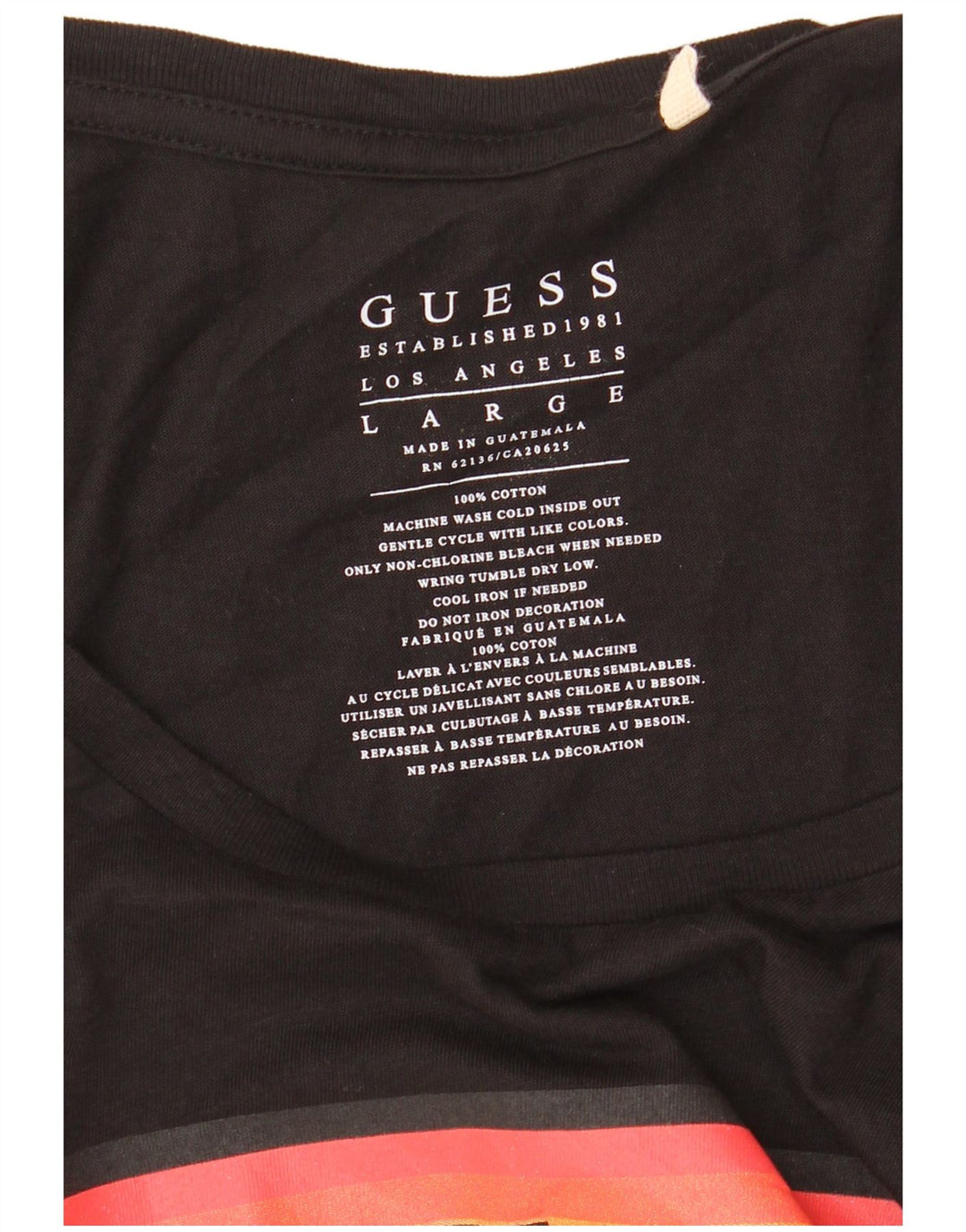 Guess Herre Grafisk Vest Top Stor Sort Bomuld