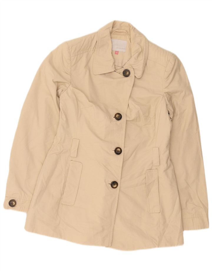 John Lewis Trench Coat til kvinder UK 10 Small Beige Bomuld