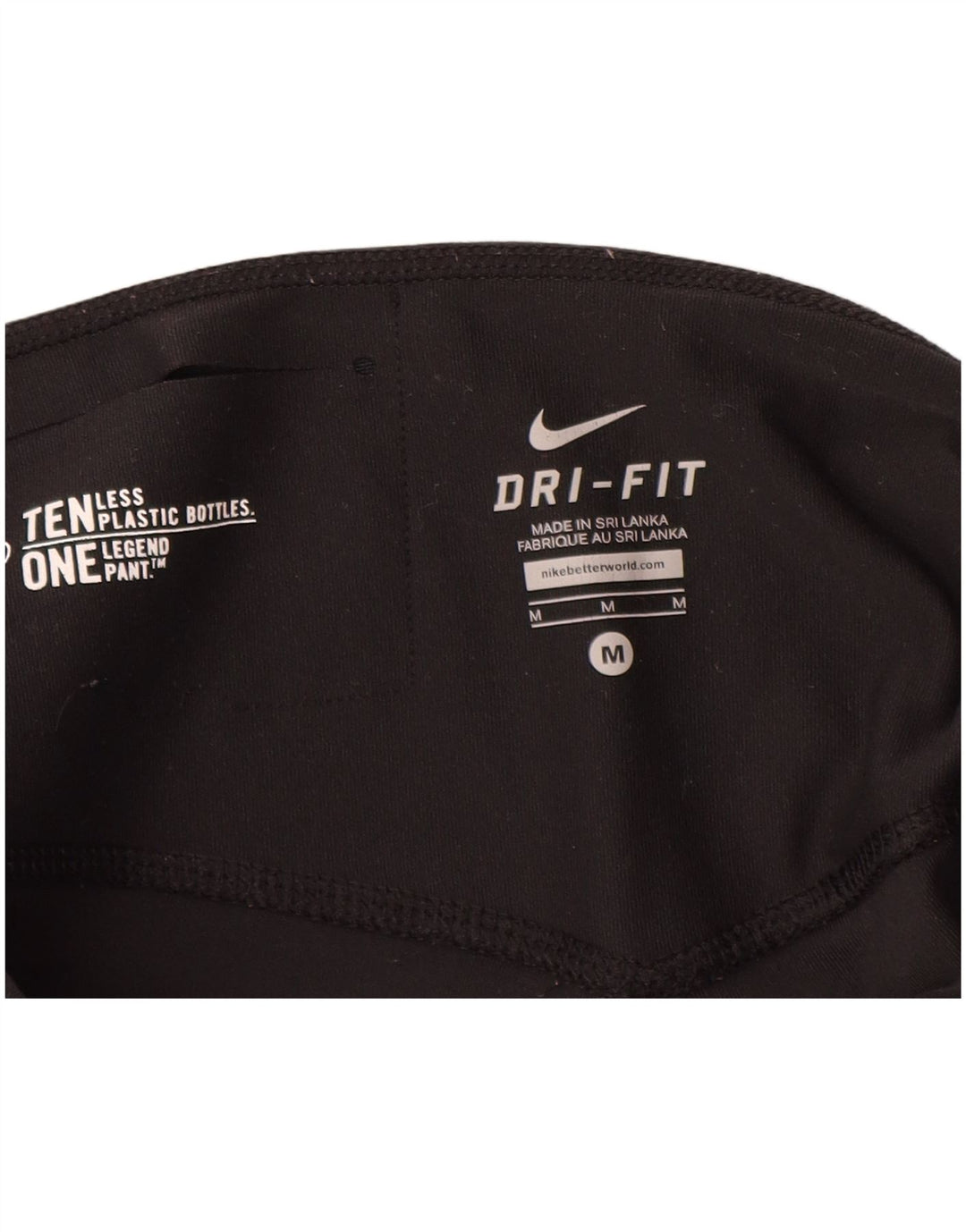 Nike Dame Dri Fit træningsdragt Bukser UK 14 Medium Sort Polyester