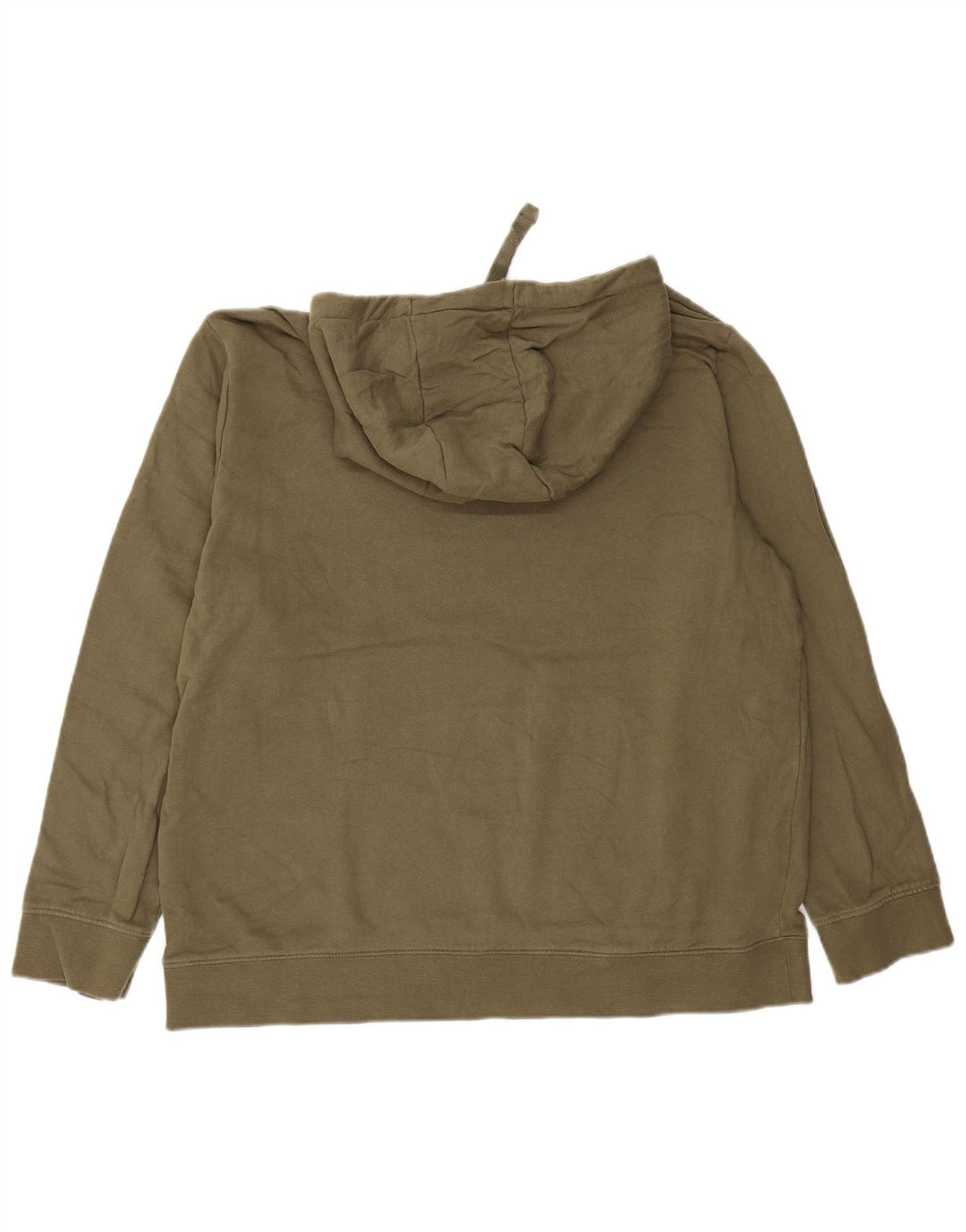 ANIMAL Womens Graphic Oversized Hoodie Jumper UK 16 Large Khaki Cotton