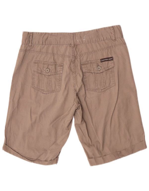 Calvin Klein Dame Cargo Shorts US 10 Medium W32 Grå Bomuld