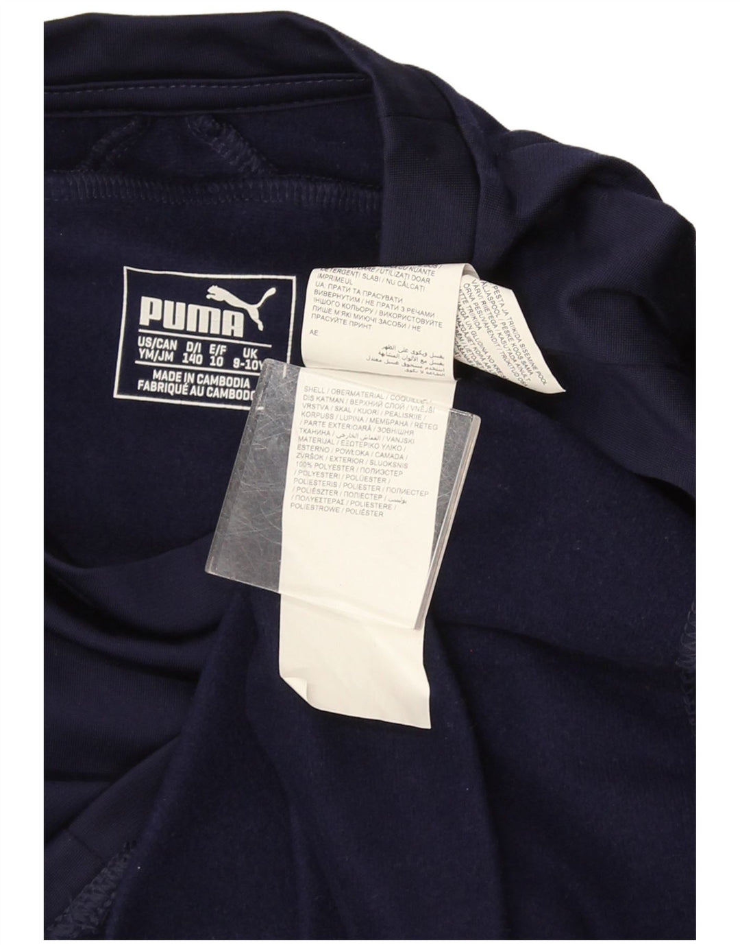 Puma Boys Top Langærmet 9-10 år Navy Blue Polyester