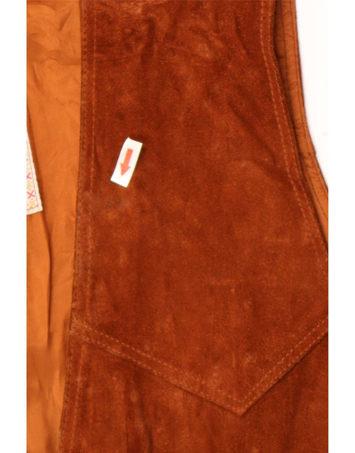 Vintage herre ruskind vest XL brun