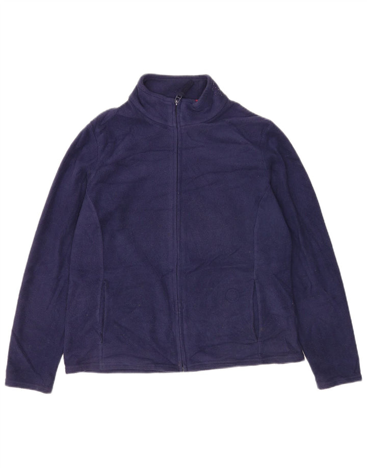 Marks & Spencer Fleecejakke til kvinder UK 16 Large Navy Blue