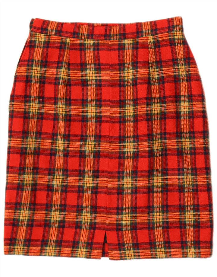 Vintage dame mini nederdel W25 XS rød plaid